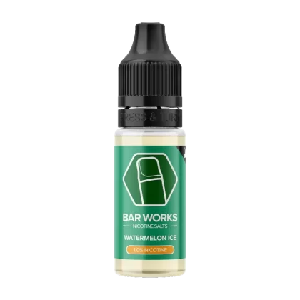 Watermelon Ice Nic Salt by Bar Works - 10ml - 20mg - Vape Product (CB9C7F)