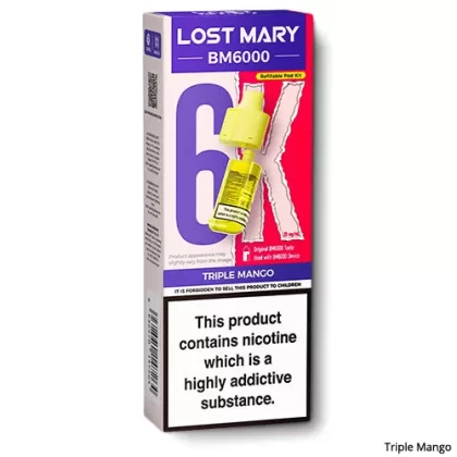 Triple Mango BM6000 Refill Pods by Lost Mary - 20 mg/ml
