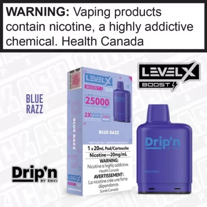Blue Razz by Drip’n LEVEL X BOOST PODS