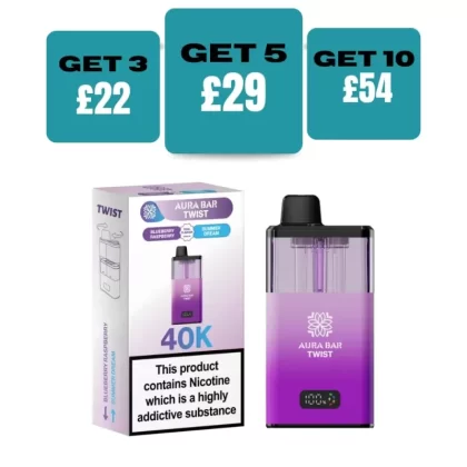 Crystal Prime Aura 40K Prefilled Pod Kit - £9.99 or 3 For £22 - Rainbow / Prime Special