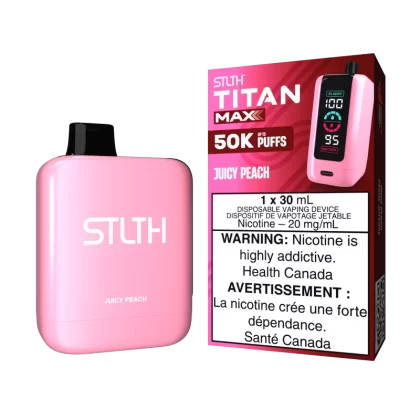 STLTH TITAN MAX - Juicy Peach - 20 mg/mL (wholeseller) - Excise ON, 20 mg/mL - ON (DE8ECE)
