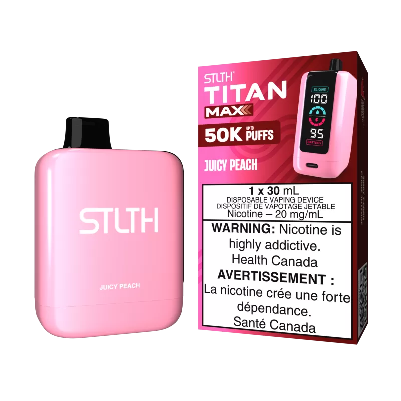 STLTH TITAN MAX - Juicy Peach - 20 mg/mL (wholeseller) - Excise ON, 20 mg/mL - ON (DE8ECE)