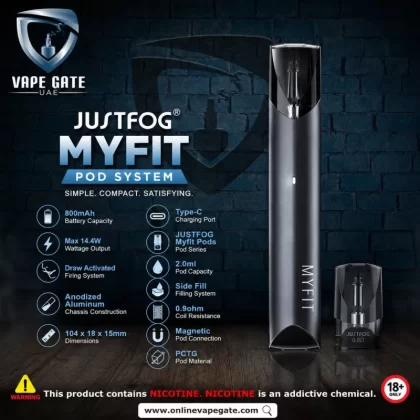 Justfog Myfit Pod System 800mAh - Charcoal
