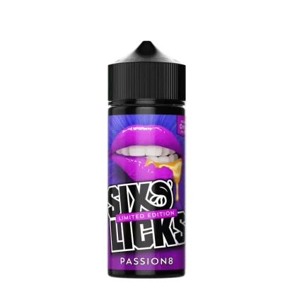 SIX LICKS PASSION8 LIMITED EDITION 100ML SHORTFILL E-LIQUID