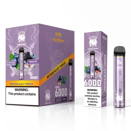 Captain Fog Desechable Individual 6000 Caladas 5% Nic 16mL