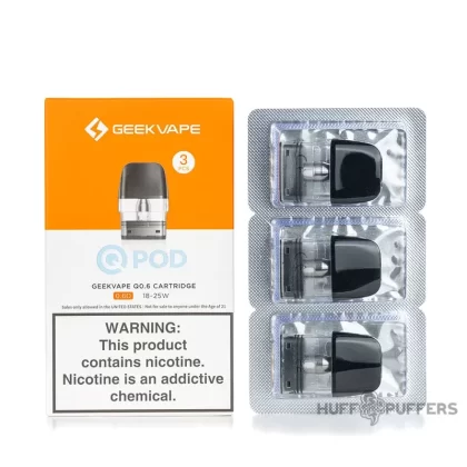 Geekvape Q Pods - Resistance#0.6 ohm (2mL Top Fill)>0.8 ohm (2mL Top Fill)>1.2 ohm (2mL Top Fill)>0.4 ohm (2mL Side Fill)>0.8 ohm (2mL Side Fill)>0.4 ohm (3mL Side Fill)>0.6 ohm (3mL Side Fi