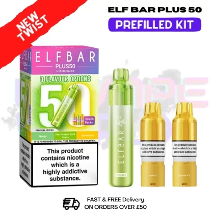 Tropical Edition Elf Bar 50K Puff Plus Kit – Only £8.99