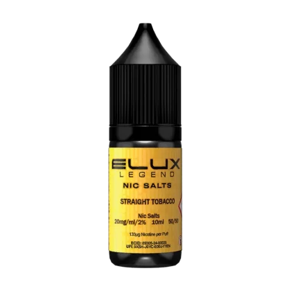 Straight Tobacco Nic Salt by Elux 10ml - 20mg - Vape Product