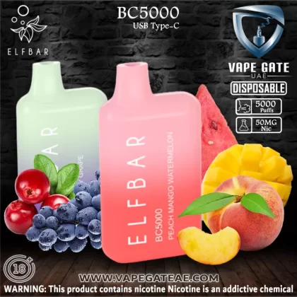 ELF Bar BC5000 Puffs Disposable Pod Device - Strawberry Ice Cream / 50 mg