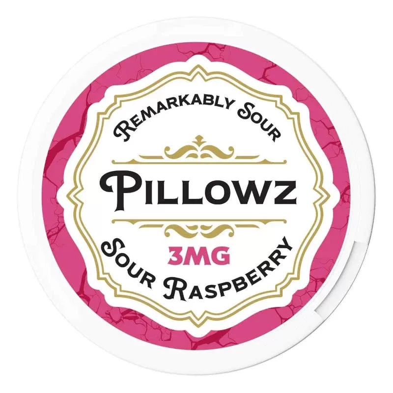 Pillowz TFN Sour Raspberry Nicotine Pouches (20 Pouches/Can)