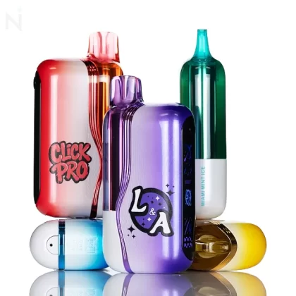 L&A Click Pro 80K Puffs Disposable Kit - 22mL - Pink & Blue