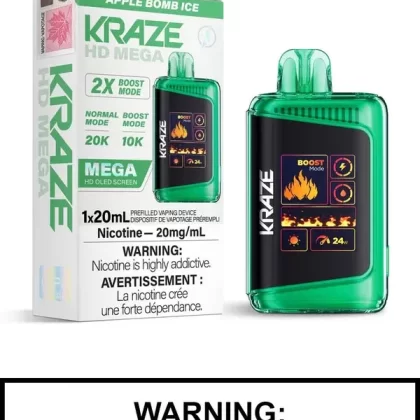 Apple Bomb Ice Kraze HD Mega Disposable Vape