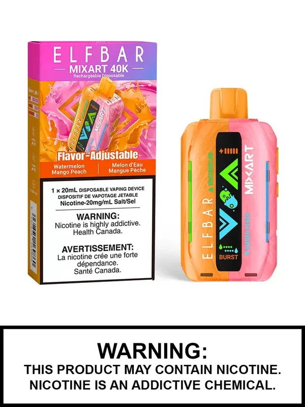 Watermelon Mango Peach Elf Bar Mixart 40K Disposable Vape