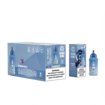 UZY Bang King 12000 Puffs Rechargeable Disposable Vape - Random Flavors(fast Delivery), Strawberry Watermelon; 3-nicotine, 5-nicotine (B1A6D4)