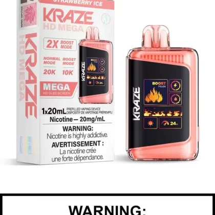Strawberry Ice Kraze HD Mega Disposable Vape