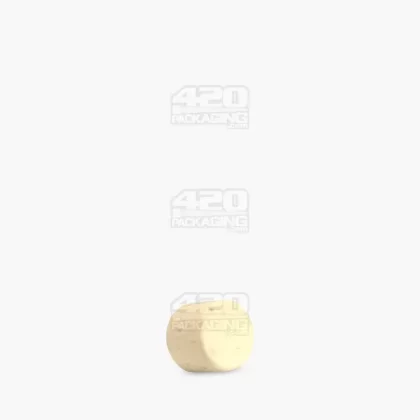 Child Resistant | Smooth Push Down & Turn Flat Plastic Caps for Glass Tube w/ Foam Liner | 18mm – Spruce Wood – 400 Count