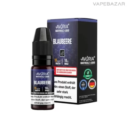 Avoria Nikotinsalz Liquid – Blaubeere - Nikotinfrei, 10mg/ml