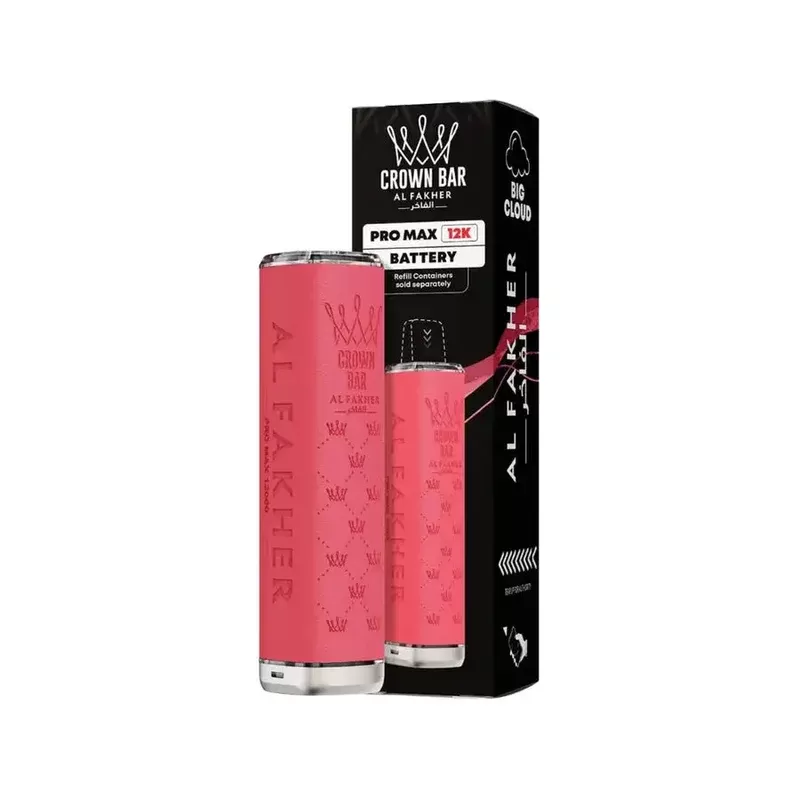 Al Fakher Crown Bar Pro Max 12K Prefilled Pod Kit Pink - Nicotine Strength#20mg