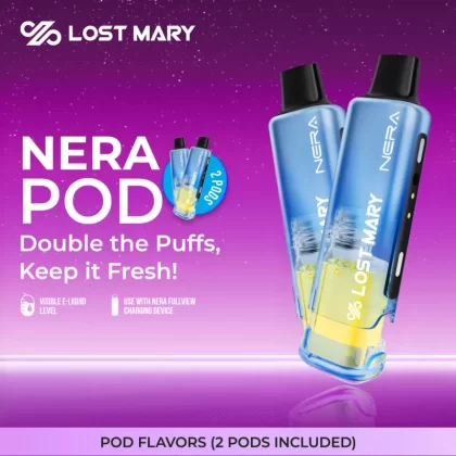 Made in Indonesia | Lost Mary NERA 70K Disposable POD - 70,000 Puffs - Blackberry Blueberry 🆕