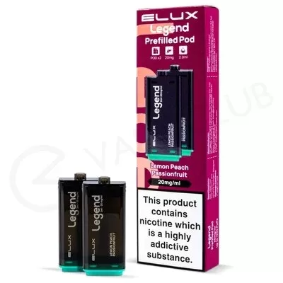 Lemon Peach Passionfruit Elux Legend 1500 2in1 Prefilled Pods