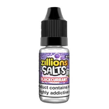 Zillions Salts Blackcurrant Nic Salt Vape Juice - 10 Pack - Strength