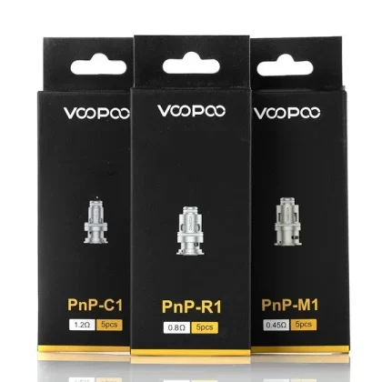 Voopoo PnP Coils - Type#0.8 Ohm>1.2 Ohm>0.3 Ohm Mesh>0.2 Ohm Mesh>0.6 Ohm VM4 (Mesh)>0.6 Ohm M2 (Regular)>0.15 Ohm Mesh>0.2 Ohm TW20>0.3 Ohm TW30
