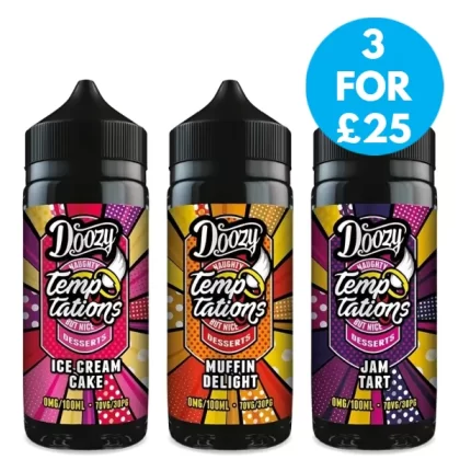 0mg Doozy Temptations 100ML Shortfill (70VG/30PG) - Vape Co
