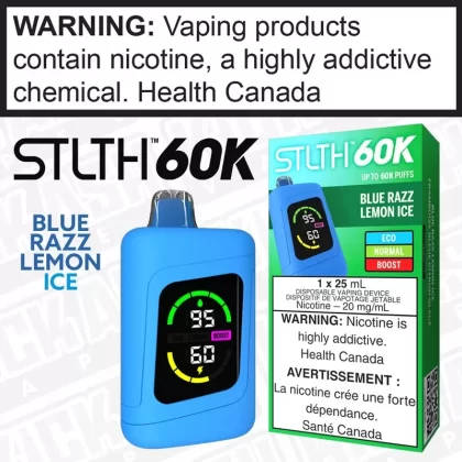 Blue Razz Lemon Ice STLTH 60K Disposable 25mL