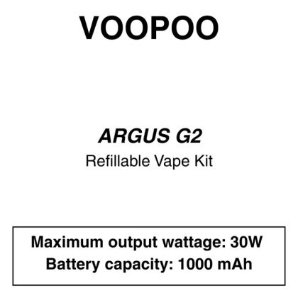 Voopoo – Argus G2 Kit - Vapeys Co Nz