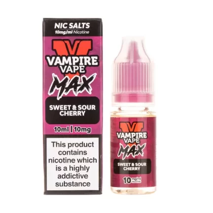 Sweet & Sour Cherry Nic Salt E-Liquid by Vampire Vape Max - 10mg