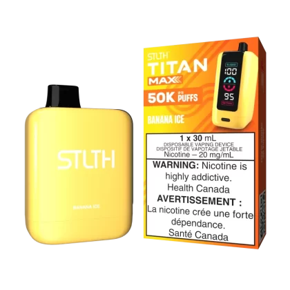 STLTH TITAN MAX - Banana Ice - 20 mg/mL (wholeseller) - Excise ON, 20 mg/mL - ON
