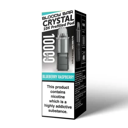 Bloody Bar Crystal 10K Prefilled Pod Blueberry Raspberry - Nicotine Strength#20mg (46AF8D) (46AF8D)
