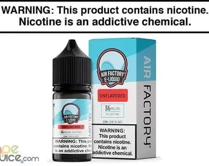 UNFLAVORED BY AIR FACTORY SALT 30ML - Vapejuice