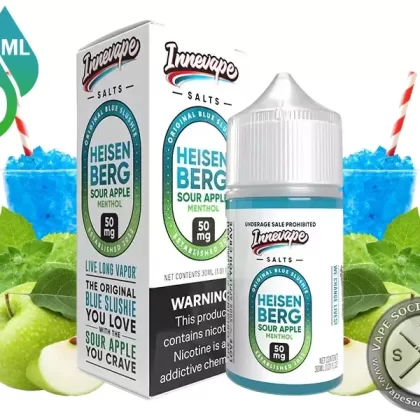 Heisenberg Sour Apple Menthol Innevape Salts 30ml - Vape Product, Vape Product