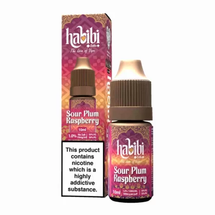 Habibi Sour Plum Raspberry Nic Salt Vape Juice - 10 Pack