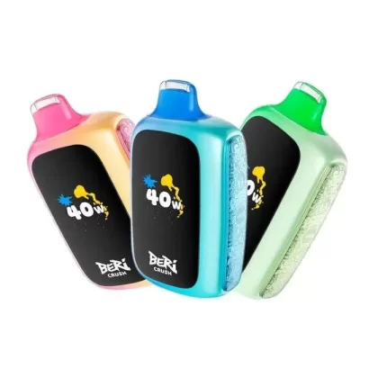 Beri Crush 50K Puff Vape - Pack Count#Single Pack~Flavor#Banana Taffy>Blue Razz Ice>Cherry B-Pop>Grape Ice>Green Apple>Mango Bomb>Miami Mint>Strawberry Cream>Strawberry Watermelon>Summer Gla