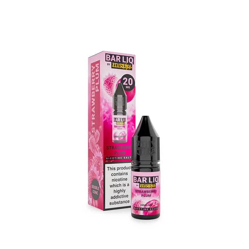 Zeus Juice Bar Liq Strawberry Plum Nic Salt E-Liquid 10ml - 5mg - Image 3