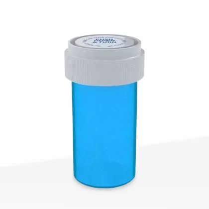 Child Resistant | Translucent Blue Reversible Cap Vials | 13 Dram – 2 Grams – 275 Count