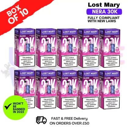 Strawberry ICE Lost Mary NERA 30K Kits Box Of 10