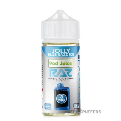 Pod Juice X Raz – Jolly Blue Razz Ice 100mL - Vape Product, Vape Product
