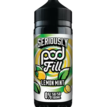 Lemon Mint Pod Fill E Liquid 100ml – 50VG - Vapestorm Co