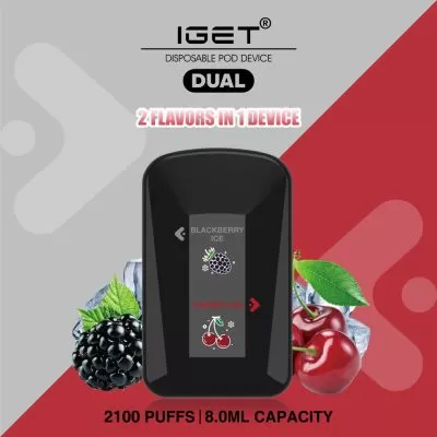 IGET Dual – Blackberry Ice & Cherry Ice (2100 Puffs)