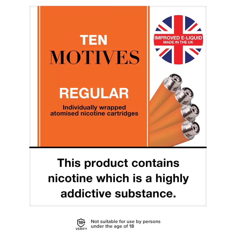 10 Motives Regular Refills - 16mg / 20 Refills (Save 12.5%) - Ecigwizard