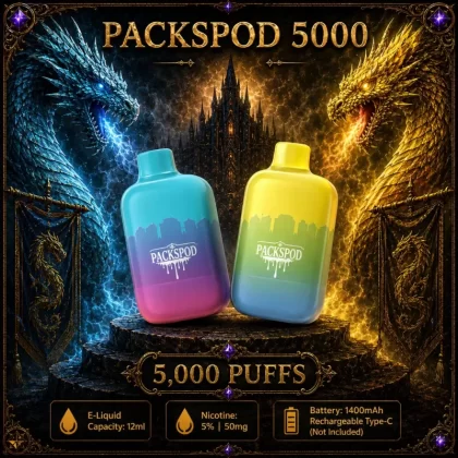 Packspod 5000 - Grape Swish - Vapeciga