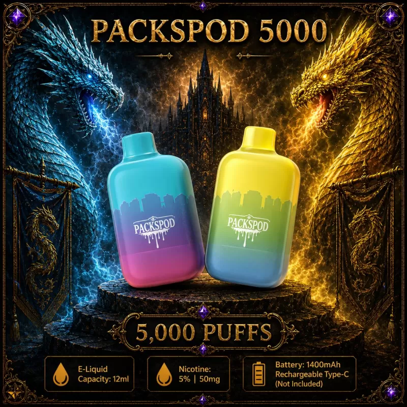 Packspod 5000 - Grape Swish - Vapeciga