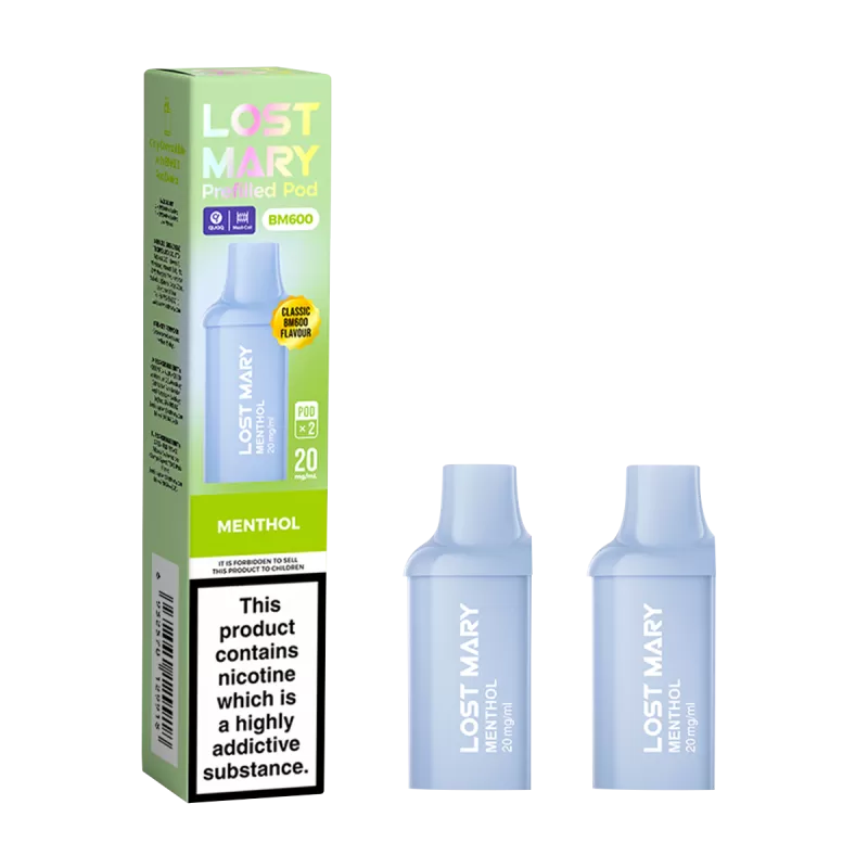 Menthol Lost Mary BM600 Pods - 20mg - Vape Product (62DB3E)
