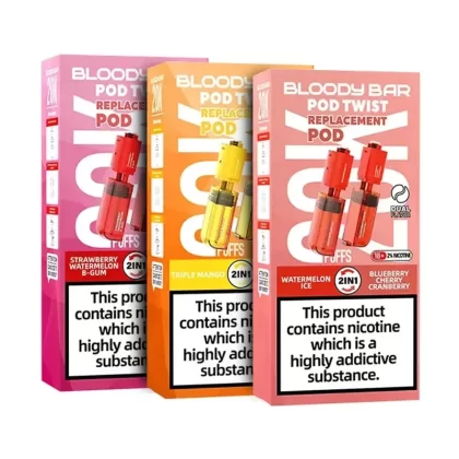 Bloody Bar Pod Twist 20K Prefilled Pods - Flavour#Blueberry Raspberry / Cherry Ice>Blueberry Sour Raspberry / Strawberry Raspberry Cherry Ice>Blue Razz Bear / Bear Mix>Blue Razz Ice / Bluebe