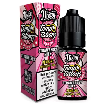 Strawberry Milk Temptations Doozy Vape Co Nic Salt E-Liquid