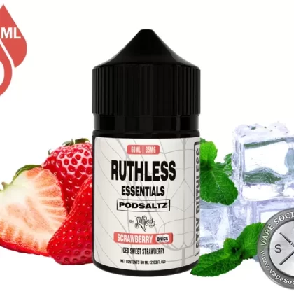 Scrawberry On Ice Ruthless Essentials Pod Salt 60ml