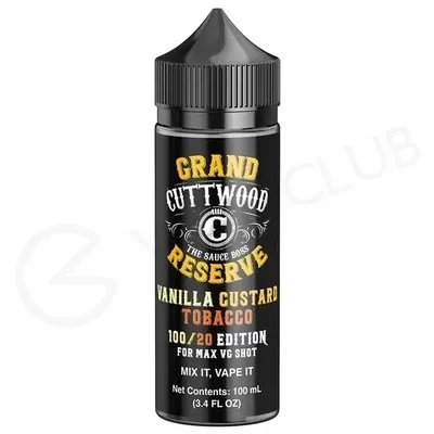 Vanilla Custard Tobacco Shortfill E-liquid by Cuttwood Grand Reserve 100ml